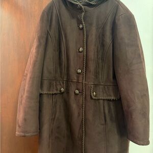 Vintage Anne Klein faux fur Brown Coat